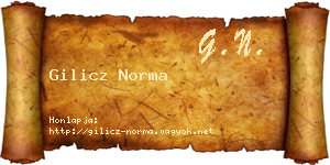 Gilicz Norma névjegykártya